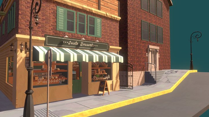 Juste Desserts Patisserie 3D Model