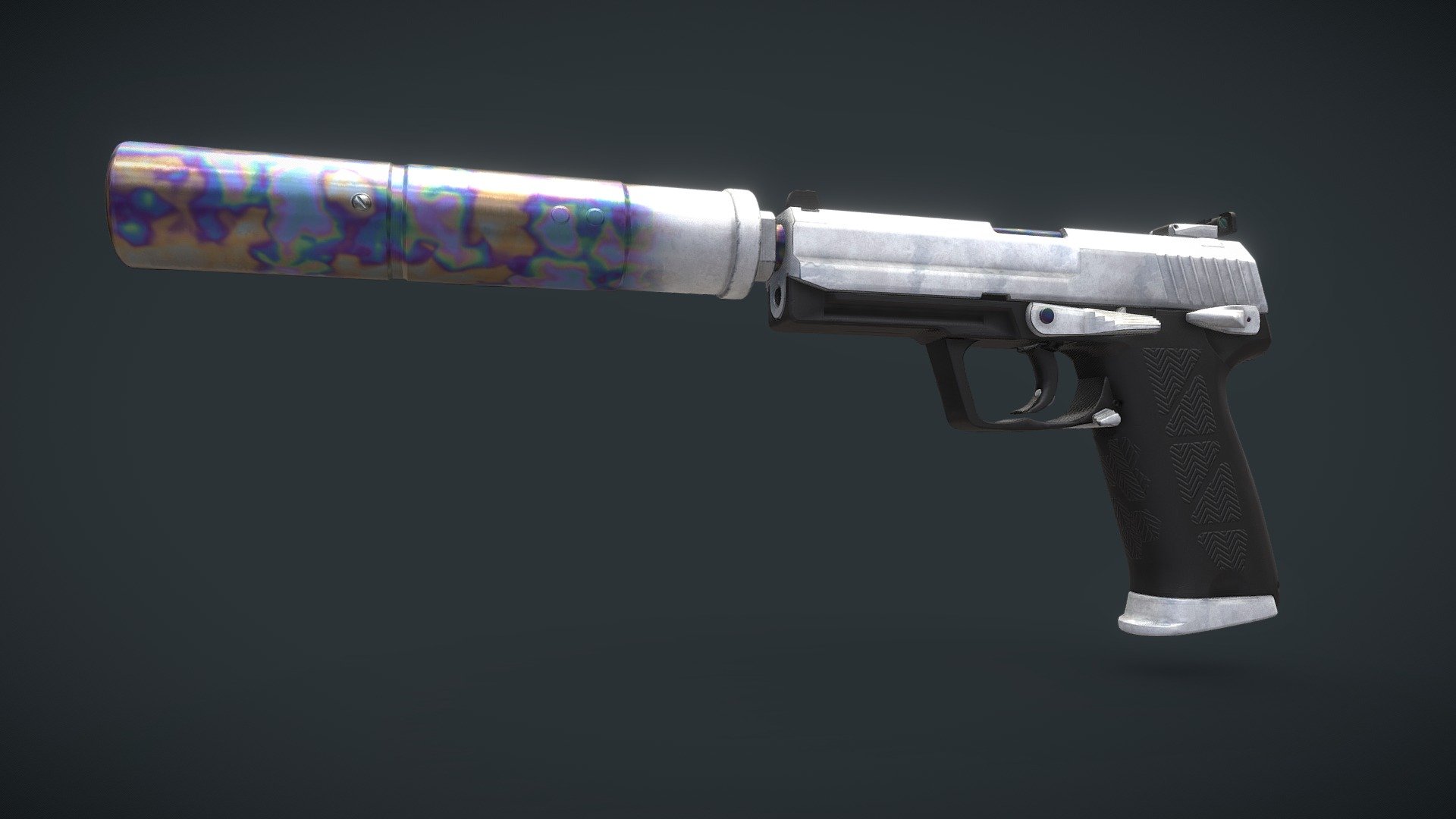 USP-S Carbonated Silence CS2 Skin - 3D model by Mikołaj Michalak (@M ...