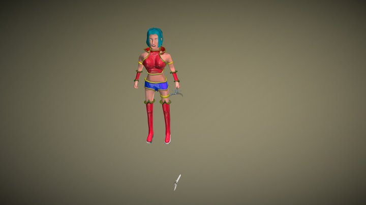 Super Girl Laura 3D Model