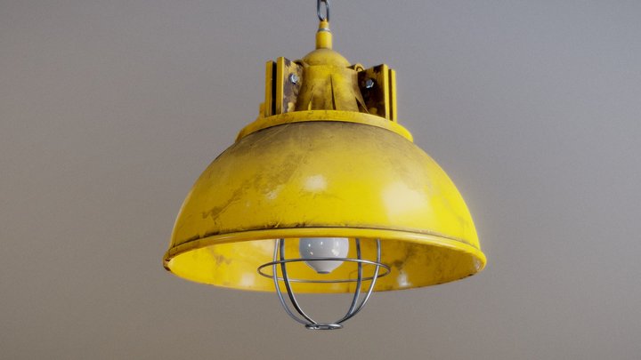 Industrial Hanging Light 3D Model