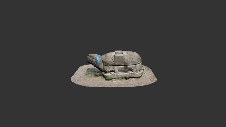 Bi Xi stone turtle from Kharkhorin, Mongolia 3D Model
