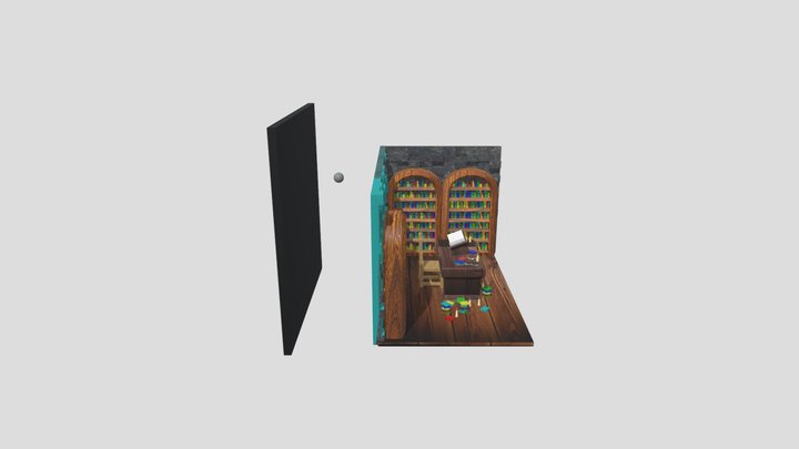 fantasy library 1 3D Model