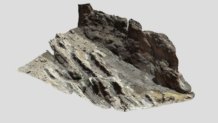 Tilted syn-sedimentary extensional fault 3D Model