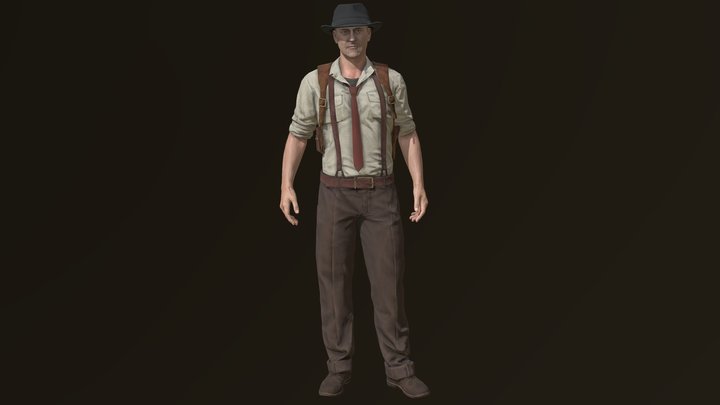 Detective (Mafia) PBR Game Ready 3D Model