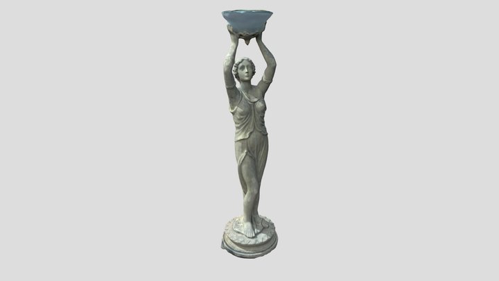 Photorealistic Statue of Kariatida 3D Model