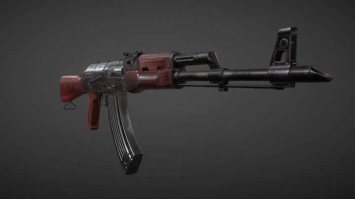 The AKM assault rifle 3D Model