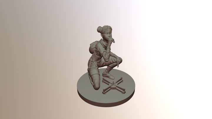Yuki - Shadow Tactics board game miniature 3D Model