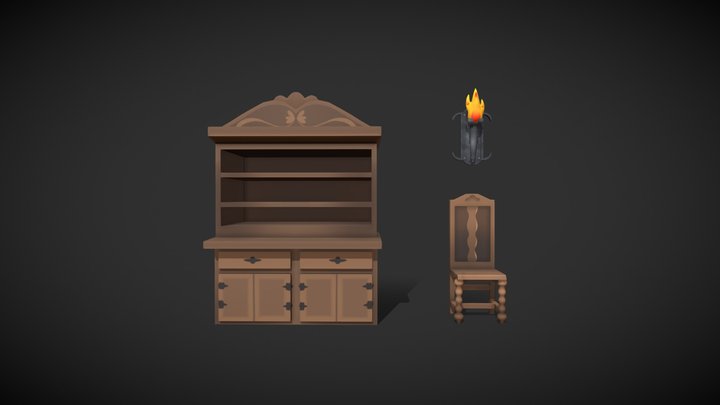 Narrative Videogame Props 3D Model