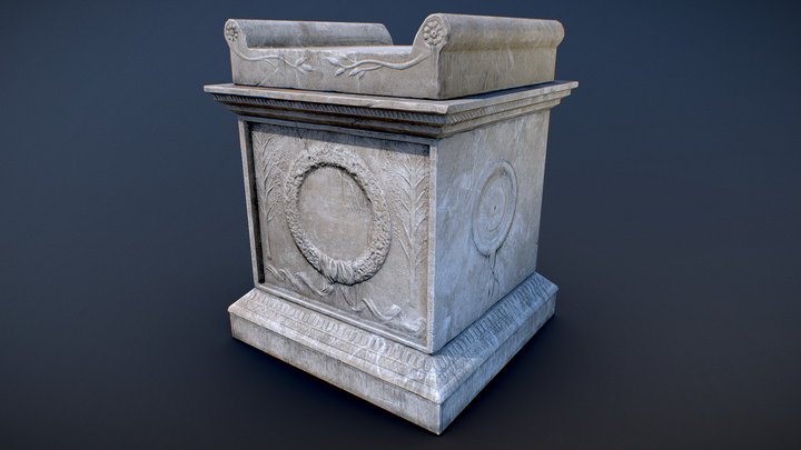 Autel Romain / Roman Altar (Low-Poly) 3D Model