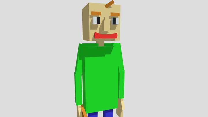 Minecraft Baldi 3D Model