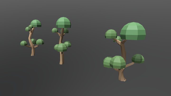 Dwarf trees example 3D Model