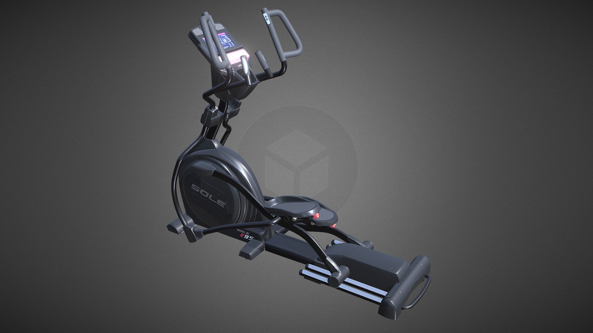 3D model Exercise bike - This is a 3D model of the Exercise bike. The 3D model is about a drone with a light on it.