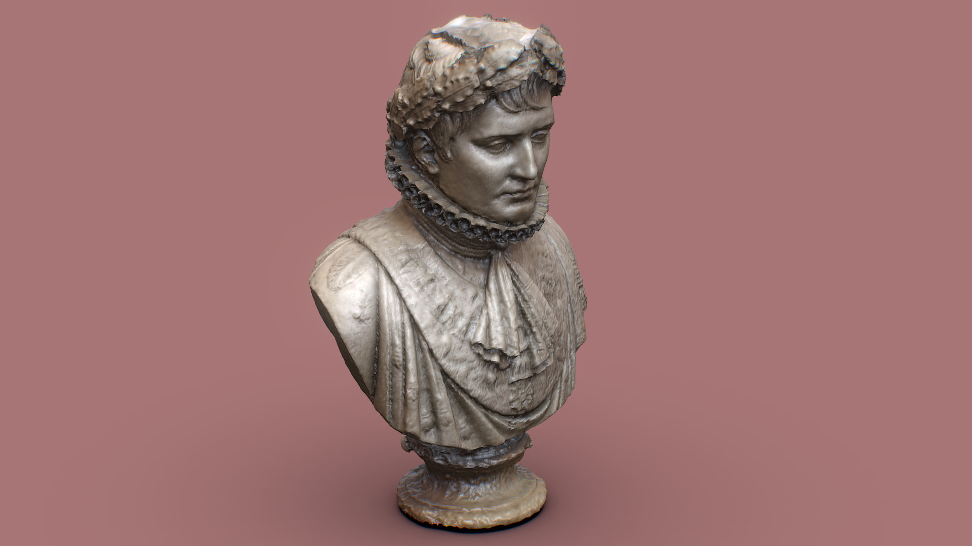 3D model Napoleon Bust Scan - This is a 3D model of the Napoleon Bust Scan. The 3D model is about a statue of a person.