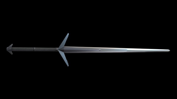 Witcher 3 type sword 3D Model