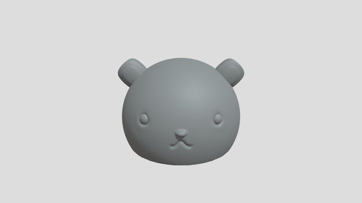 Beary the bear face character game asset 3D Model