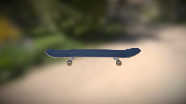 Skateboard Low Poly Detailed 3D Model