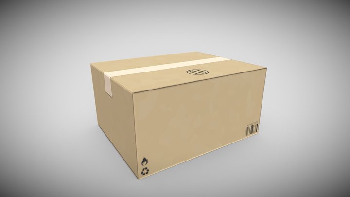 Cardboard Box 3D Model