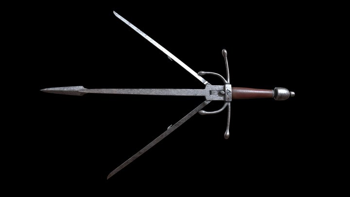 Old_Trident_parry_dagger 3D Model