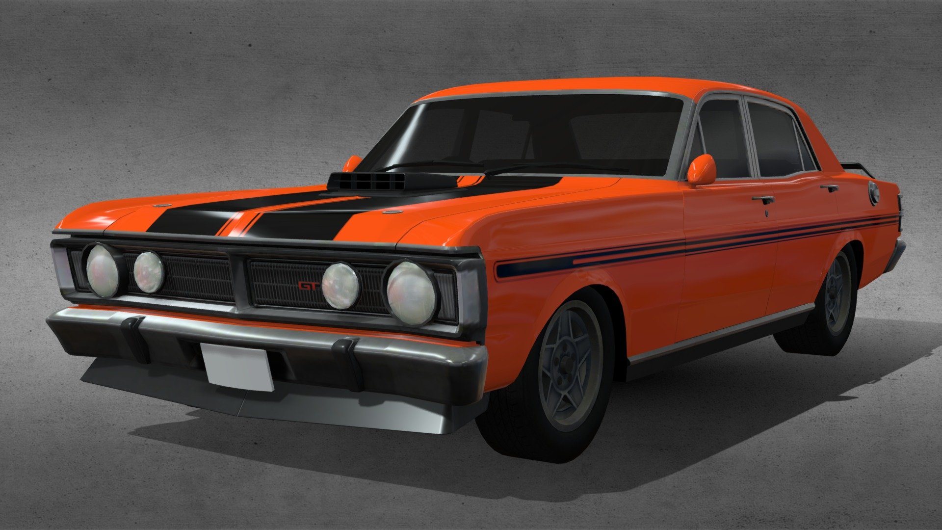 1971 Ford Falcon XY GT-HO Phase III - Download Free 3D model by