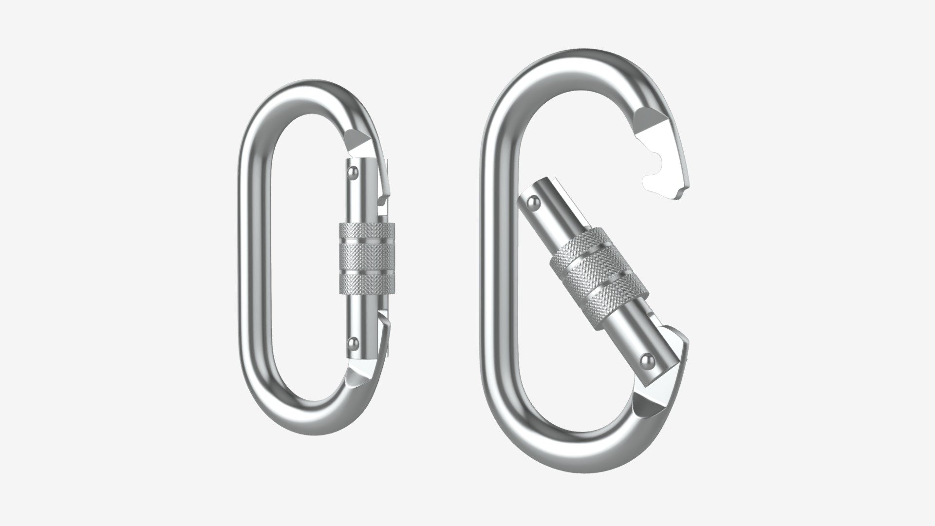 Oval shape climbing carabiners.rar Buy Royalty Free 3D model by