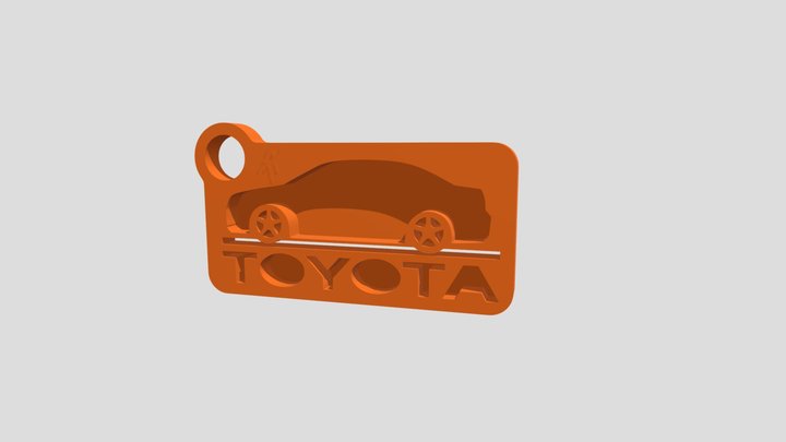toyota avensis multicolor key ring STL 3D Model