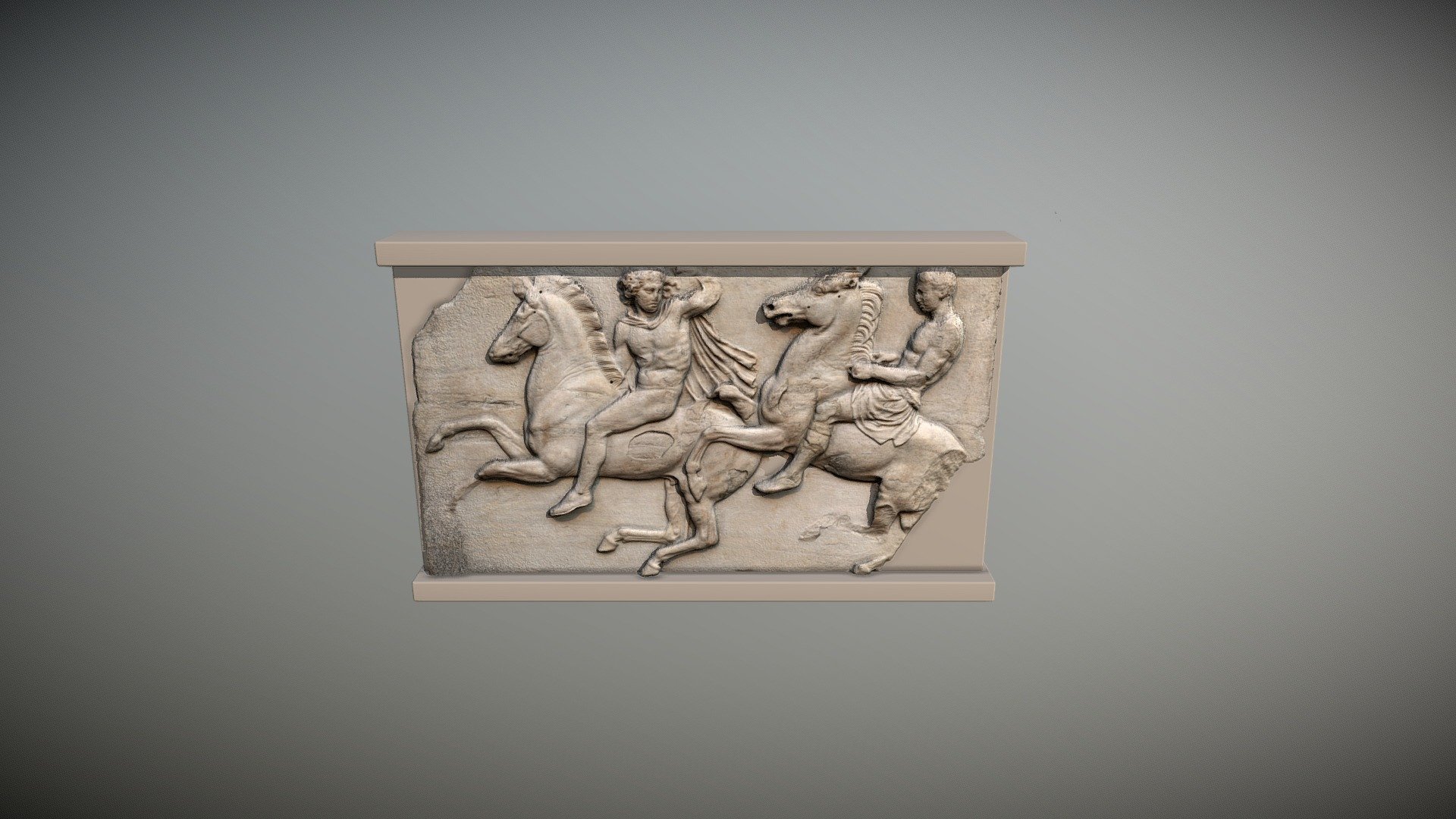 The Parthenon in 3D | West Frieze | Slab 16 - 3D model by iPedia ...