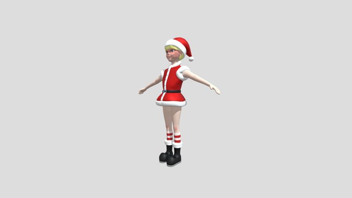 Little Christmas Character 3D Model