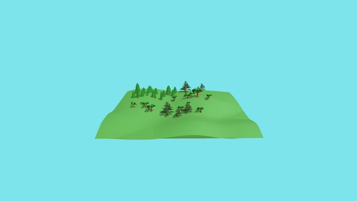 Sketchbook Week 4- Field of Trees 3D Model
