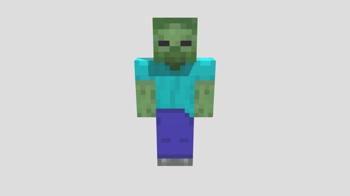 Minecraft Zombie (Rigged) 3D Model