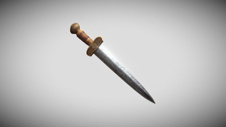 Traditional Kurdish Sword 3D Model