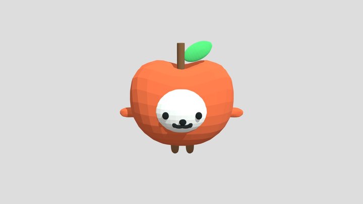 小さな犬のリンゴ 3D Model