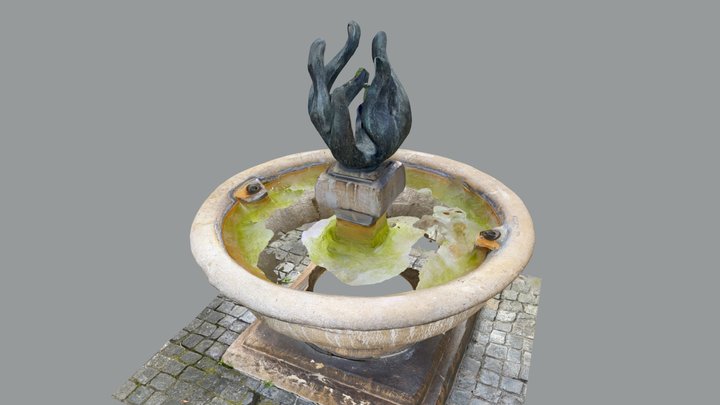 Fountain Basel Flames 3D Model