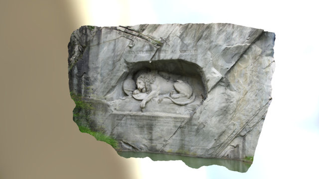 Löwendenkmal in Luzern 3D Model