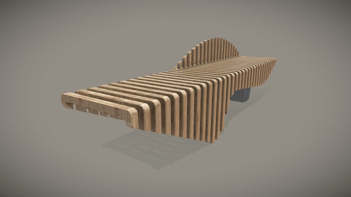 Exterior Bench 3D Model
