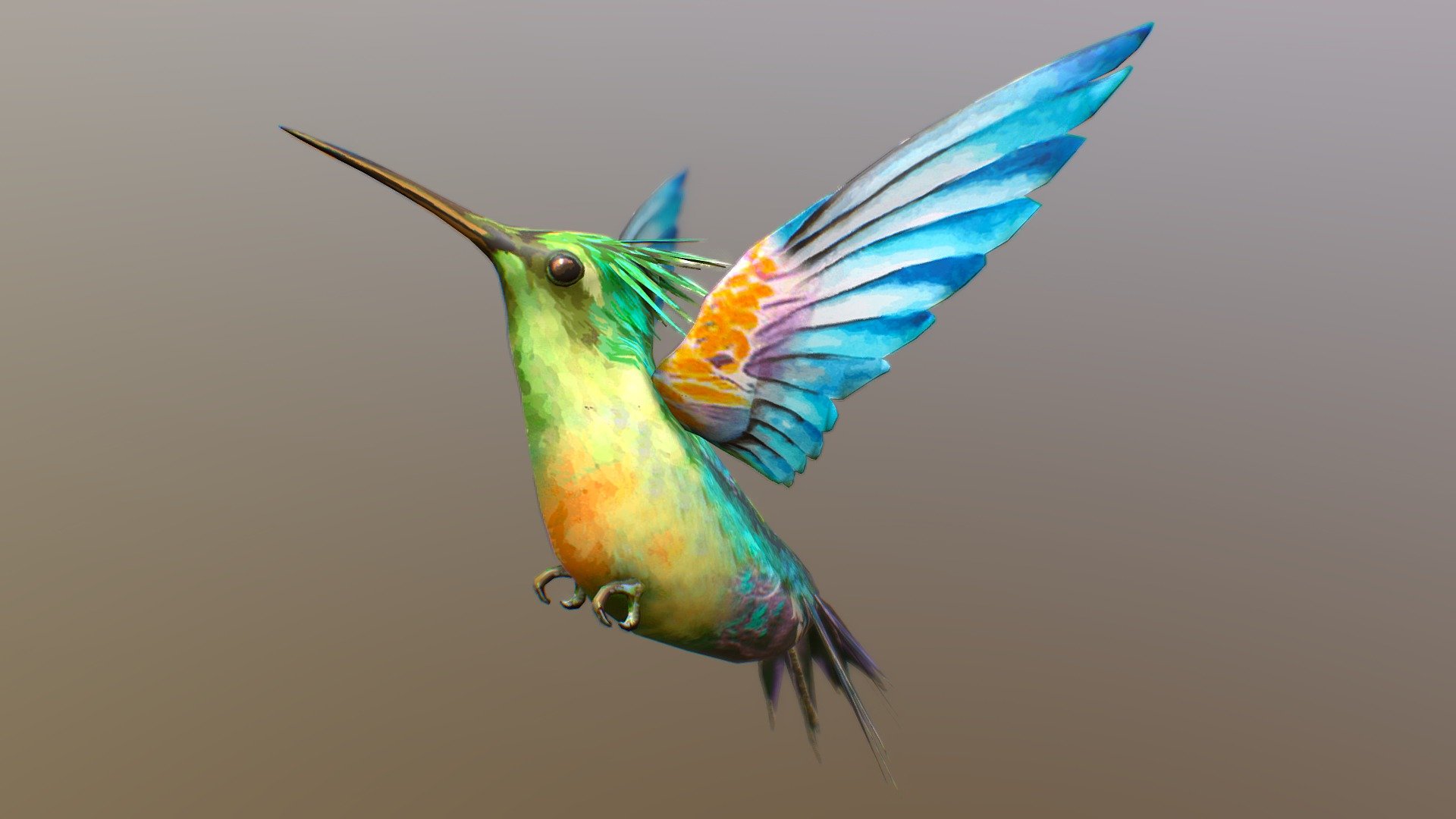 Hummingbird | Flying - Download Free 3D model by TadenStar (@tadenstar)  [4e6d591]