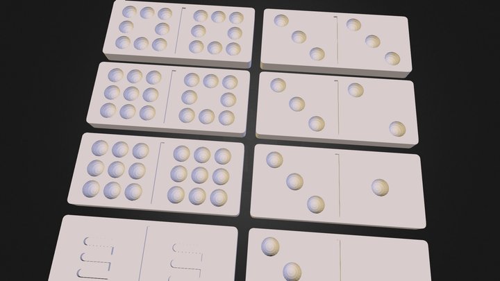 Özelleştirilebilir Domino Taşları 3D Model