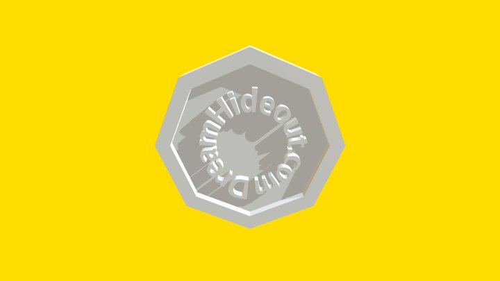 2 Sided Octagon w/Text and Image 3D Model