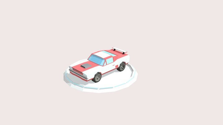 20230907 LOW POLY 跑車 3D Model