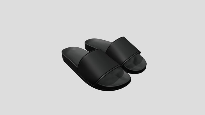 Footwear | Slides | Custom Slides 3D Model 3D Model