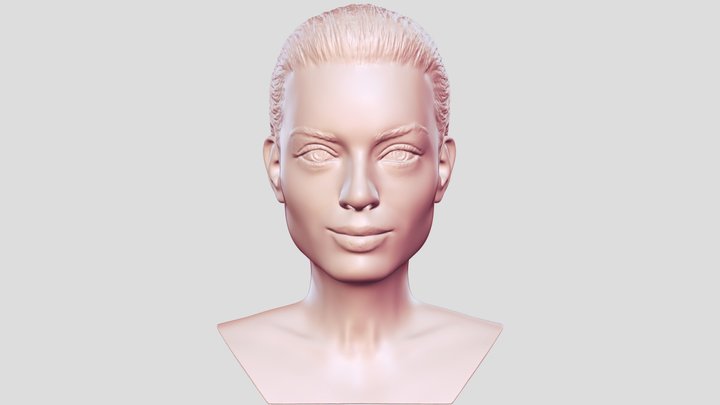 Margot Robbie bust for 3D printing 3D Model