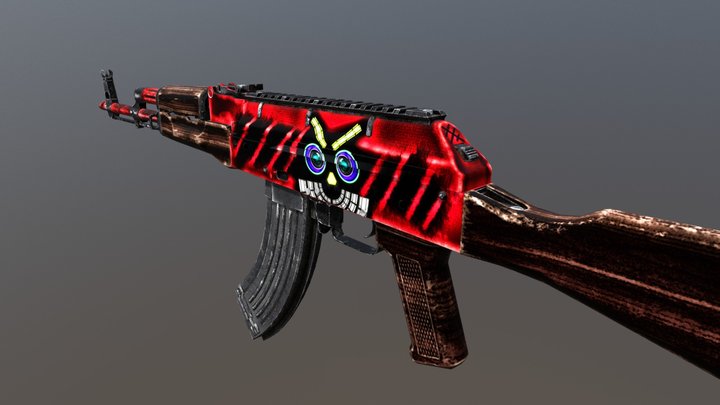 Ak47 pubg 3D Model