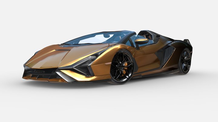 3d model Lamborghini Sian Roadster VR ready 3D Model