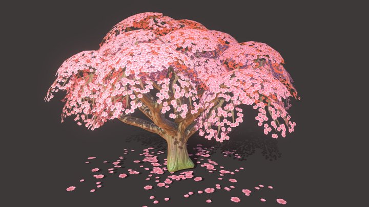 Stylized Cherry Blossom Tree 3D Model