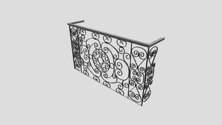 Enrejado de balcon, balcony 3D Model