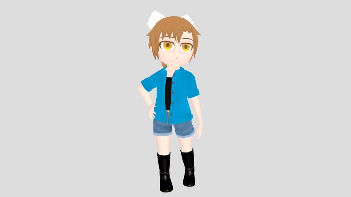 ponytail girl 3D Model