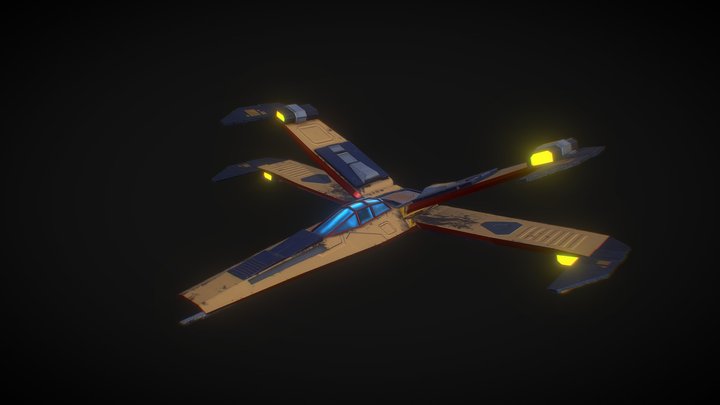 Old Spaceship 3D Model