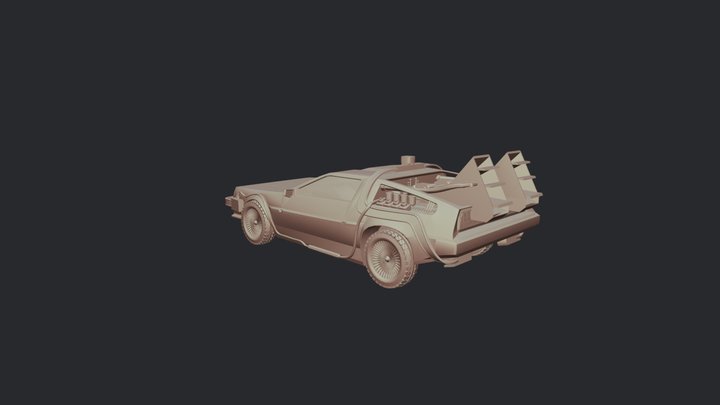 DeLorean from "Back to the Future" 3D Model