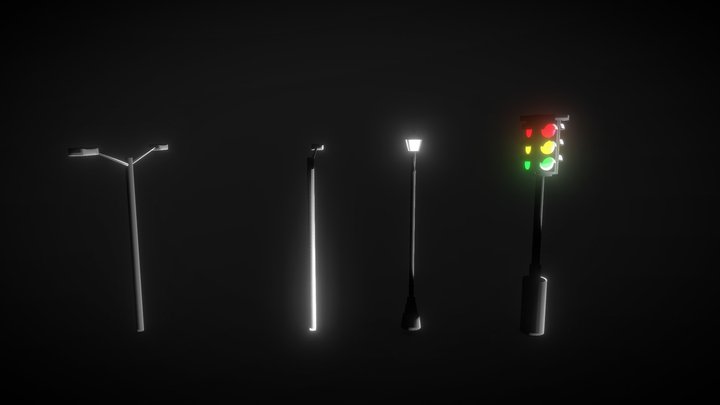 Streetlights 3D Model