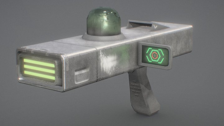 gun like Rick and Morty 3D Model