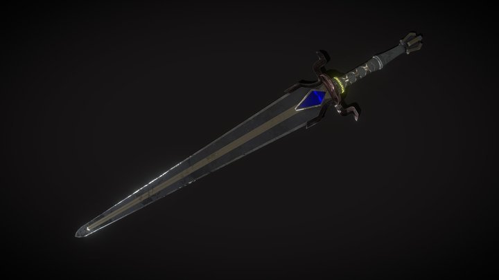 Fantasy Sword 1 3D Model